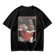 Olive t-shirt with playful kittens in takeout noodle box graphic