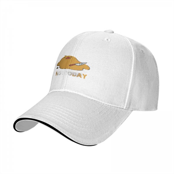 Black baseball cap with angry chick holding knife and NOT TODAY text