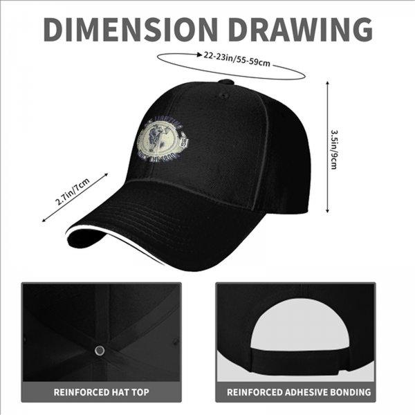 Black baseball cap with vintage Gas Lighting since 1800s graphic