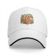 Black Baseball Cap with Retro Sunset Tiny Drinks Fruit Graphic