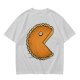 Olive T-Shirt With Pac-Man Style Pumpkin Pie Graphic