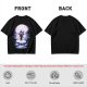 Olive T-Shirt With Moonlit Pirate Ship And Silhouette Figure Print