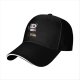 Black baseball cap with panda warrior 'I paused my quest to be here' print