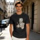 Olive Green T-Shirt With Cat In Robot Helmet Graphic Print
