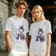 Olive T-shirt with Maleficent Glitch Art Print