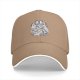 Black Baseball Cap With Raccoon Eating Graphic Print