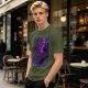 Olive Green T-Shirt With Neon Purple Avatar The Last Airbender Art Print