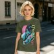 Olive T-shirt with Anime Vampire Hunter Character Graphic