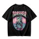 Olive T-Shirt With Trashed Skateboarding Graphic Design