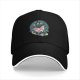 Black Baseball Cap With 'But First Coffee' Halloween Themed Print