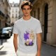 Olive T-Shirt With Cute Fantasy Bird Family Print
