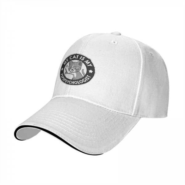 My Cat Is My Pspspsychologist Black Baseball Cap