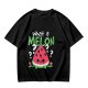 Olive T-Shirt With Cute Watermelon 'What A Melon' Graphic Design