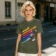 Studio Ghibli Characters Rainbow Stripe Graphic T-Shirt
