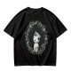 Olive T-Shirt with Kodama Forest Spirit Floral Wreath Print