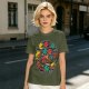 Gaming Character Grill Graphic Olive T-Shirt