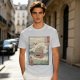 Olive t-shirt with ukiyo-e style Howl's Moving Castle print