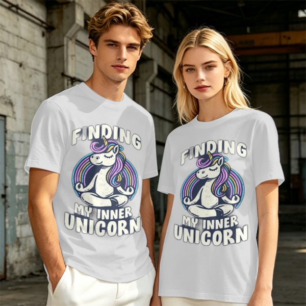 Finding My Inner Unicorn Meditating Graphic T-Shirt