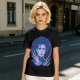 Olive T-Shirt With Neon Edward Scissorhands Portrait Print