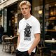 Olive T-Shirt with Black Cat Wizard 'Master of the Dork Arts' Print