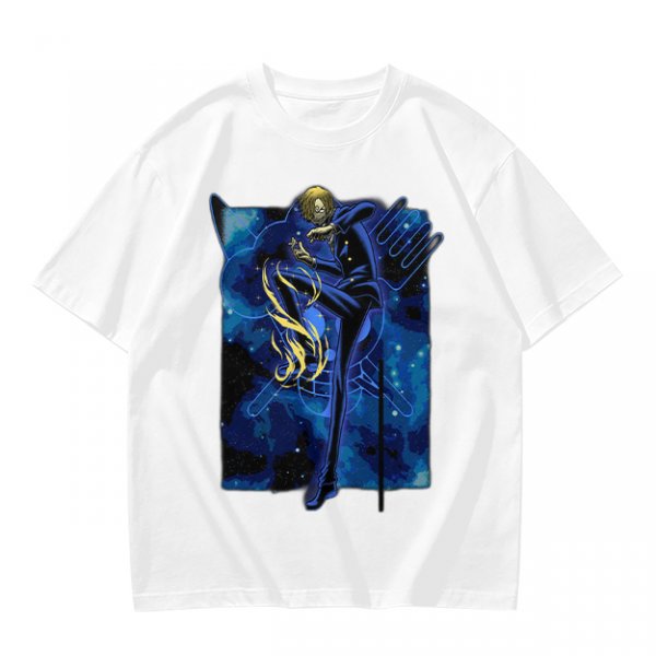 Olive T-Shirt with Cosmic Anime Character Graphic Print