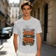 Olive t-shirt with 'Mornings are for coffee & contemplation' print