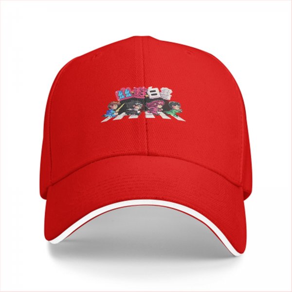 Black baseball cap with Yu Yu Hakusho anime character crosswalk art