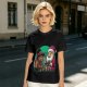 Olive T-Shirt with Santa and Thanksgiving Turkey Graphic
