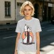Olive t-shirt with Snoopy and Woodstock sushi print