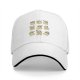Black Baseball Cap With Cute Ghost Emoji Pattern