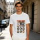 Olive T-Shirt With Sushi Cats Graphic Print