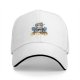Black baseball cap with raccoon lifting weights and 'so i can eat garbage' text