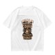 Olive t-shirt with coffee strength motivational print