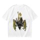 Olive T-Shirt With Frog Pentagram Ritual Graphic Print