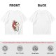 Olive T-Shirt With Cute White Cat Hugging Anatomical Heart Print