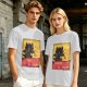 Olive t-shirt featuring Toothless dragon and Chat Noir themed text