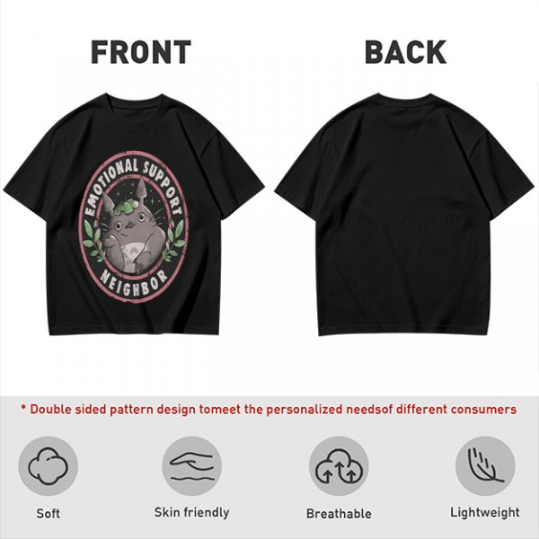 Emotional Support Neighbor Totoro Graphic T-Shirt