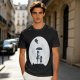 Olive T-Shirt With Moon Silhouette Of Two Children And Umbrella