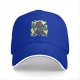 Black baseball cap with villainous fantasy warrior graphic print