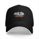 Black Baseball Cap with Cartoon Characters and CLUB Print