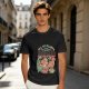 Olive graphic t-shirt with 'All My Plants Are Dead' dinosaur print