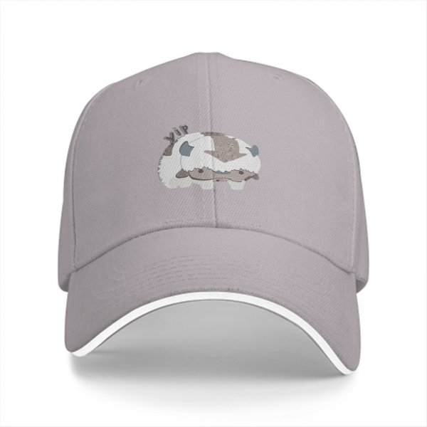 Black baseball cap with cute Appa from Avatar: The Last Airbender print