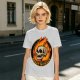 Olive T-Shirt With Roast In Peace Flaming Skull Graphic