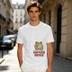 Olive T-Shirt with Cute Frog Graphic and Further Notice Text