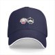 Black Baseball Cap With Cute Wednesday Addams And Enid Sinclair Chibi Art