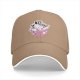 Black baseball cap with muscular Hello Kitty graphic and I Took The Stairs text