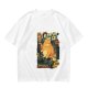 Olive t-shirt with vintage comic style 'I Blew Up The Cat!' print