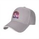 Black Baseball Cap With Anime Sunset Silhouette Graphic
