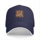 Black Baseball Cap With Japanese Themed Graphic Print
