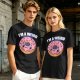 Olive green t-shirt with sad donut graphic and 'I'M A WEIRD' text
